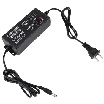 

2.5A 72W DC 9V-24V Adjustable Power Adapter Voltage Display Speed Controller US Plug