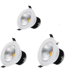 Светодиодный светильник с регулируемой яркостью AC110V 220V 5 W/7 W/10 W/12 W Встраиваемый светодиодный точечный светильник, светящийся потолочный светильник для помещений