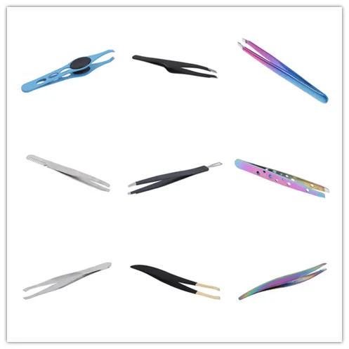 

1PC Eyebrow Tweezer Stainless Steel Hair Beauty Angled Flat/Slanted Eye Brow Clips Makeup Beauty Tool Multi Styles
