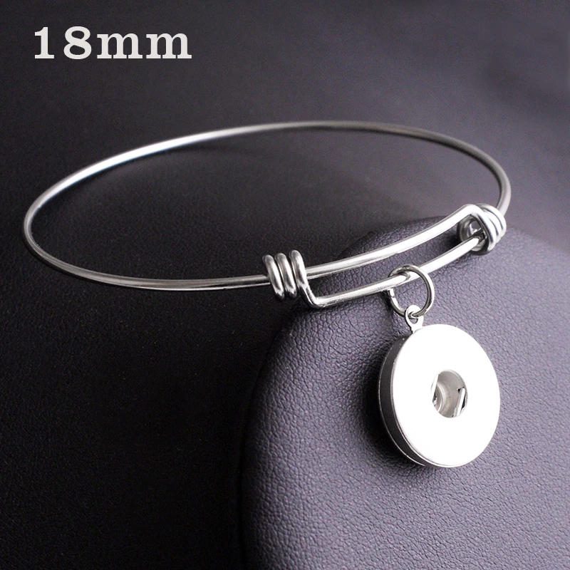 

New Stainless Steel Snap button bracelet 12mm and 18mm BS971