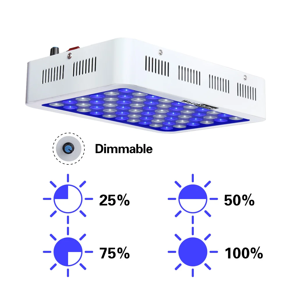 The aquarium 180W Dimming LED light Blue White With a lens lamps for aquarium lights Coral plants Ornamental fish Plant Growth  (3)