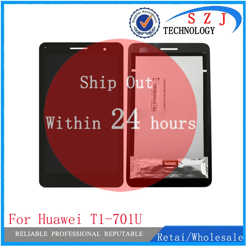 New 7'' inch For Huawei Honor Play Mediapad T1-701 T1 701U T1-701U LCD Display Touch Screen Panel Digitizer free shipping