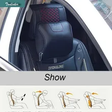 Tonlinker 1 шт. автомобильный Стайлинг из искусственной кожи автомобильное сиденье с памятью хлопок автомобильный подголовник чехол для VW SUBARU AUDI BMW BENZ FORD