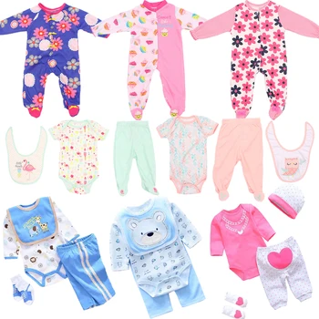 

Reborn Baby Dolls Cotton Clothes For Baby Born Doll Fit For 20-22 inches Baby Dolls Costume Clothing Kids Clothing Set Nightgown