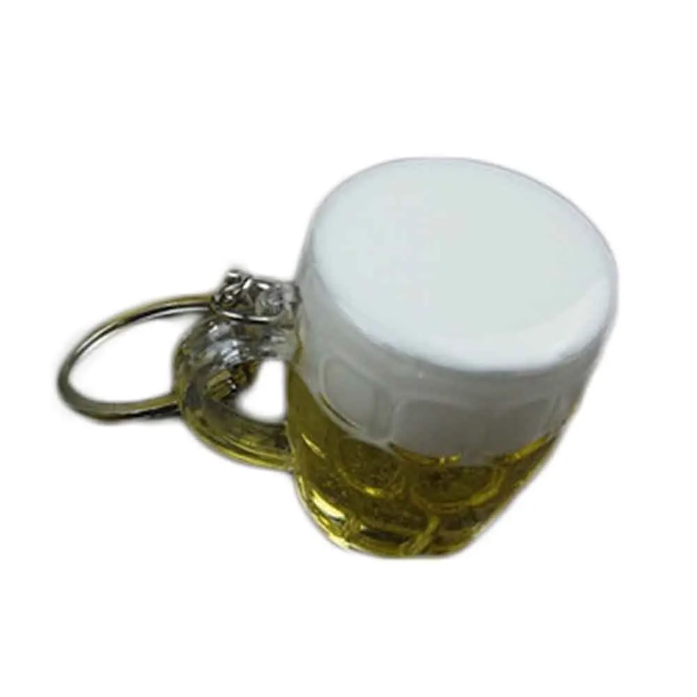 Beer Mug Shape Simulation Key Chain,Acrylic Beer Cup Keyring,Fashion