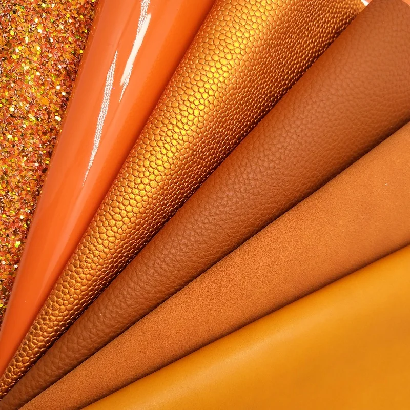 

1PC 21X29CM Synthetic Letaher, ORANGE Leather For Making Bows and Other Accessories9S42D