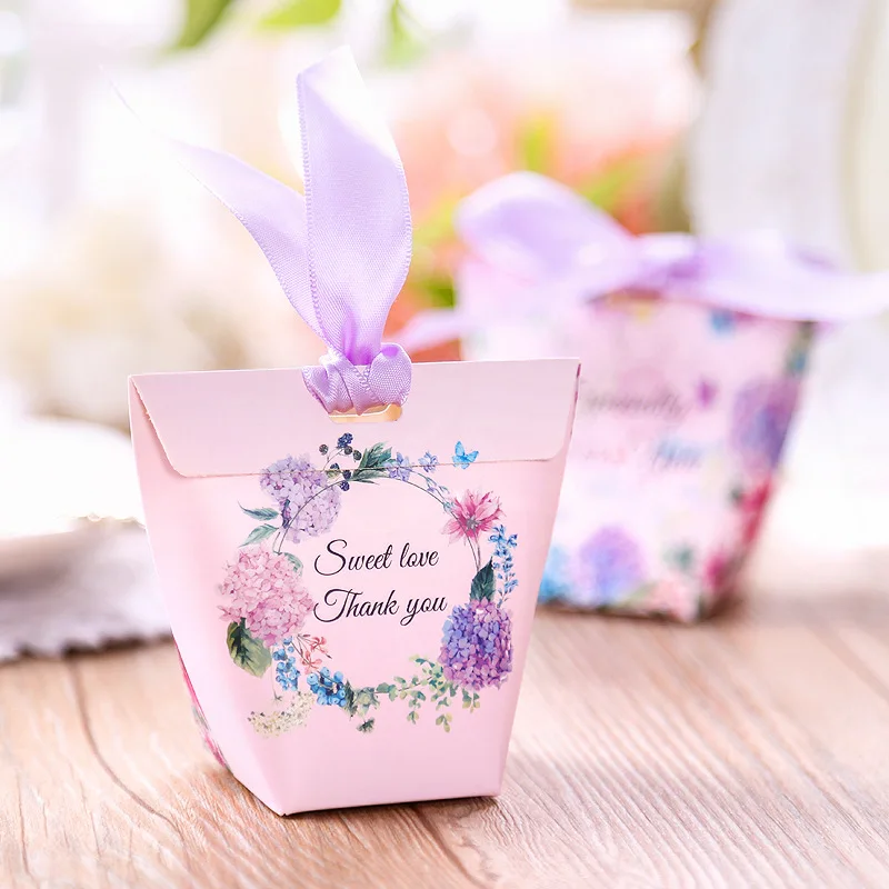 

30pcs Wedding Birthday Guests Event Party Pink Candy Box Baby Shower Party Supplies Bomboniere Regalos Bautizo Christening Gifts