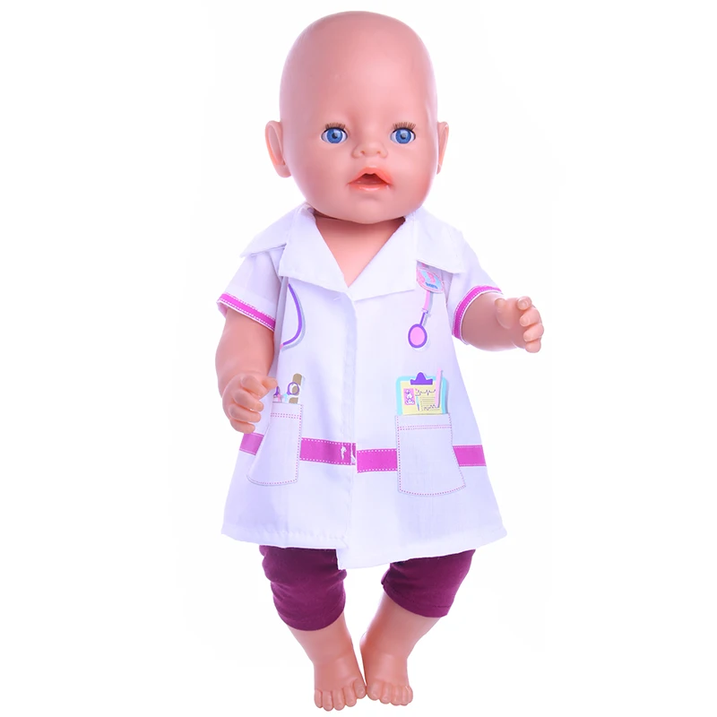 

White Doctor Doll Clothes Wear fit 43cm zaps doll Children best Birthday Gift n952