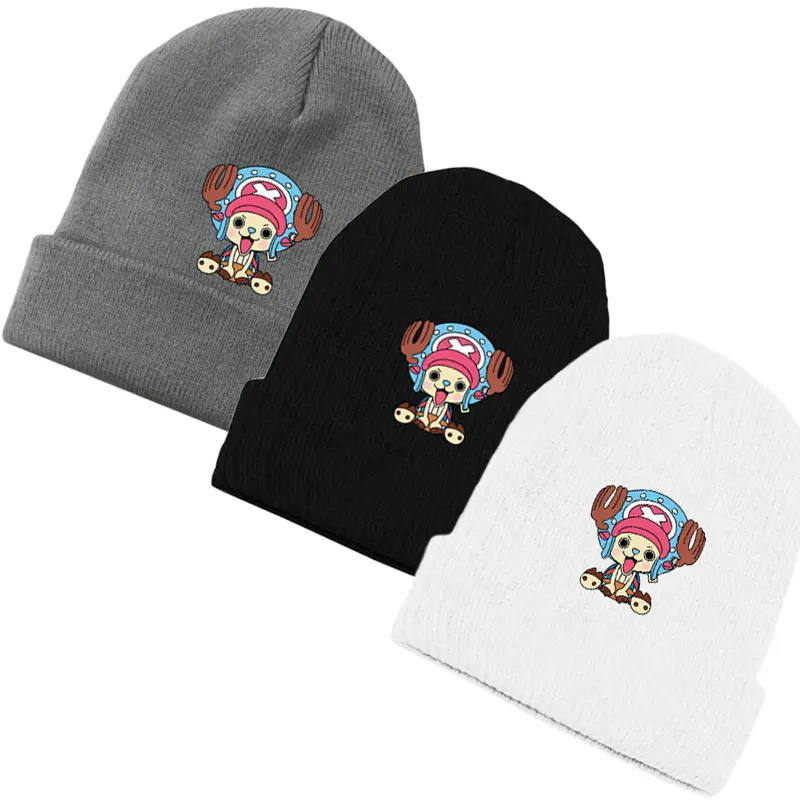 Мода для девочек, аниме, одна деталь, Tony Chopper Beanie, хлопок, вязаная Лыжная Skullies, мягкая хип-хоп теплая зимняя шапка, шапка, женская шапка, подарок