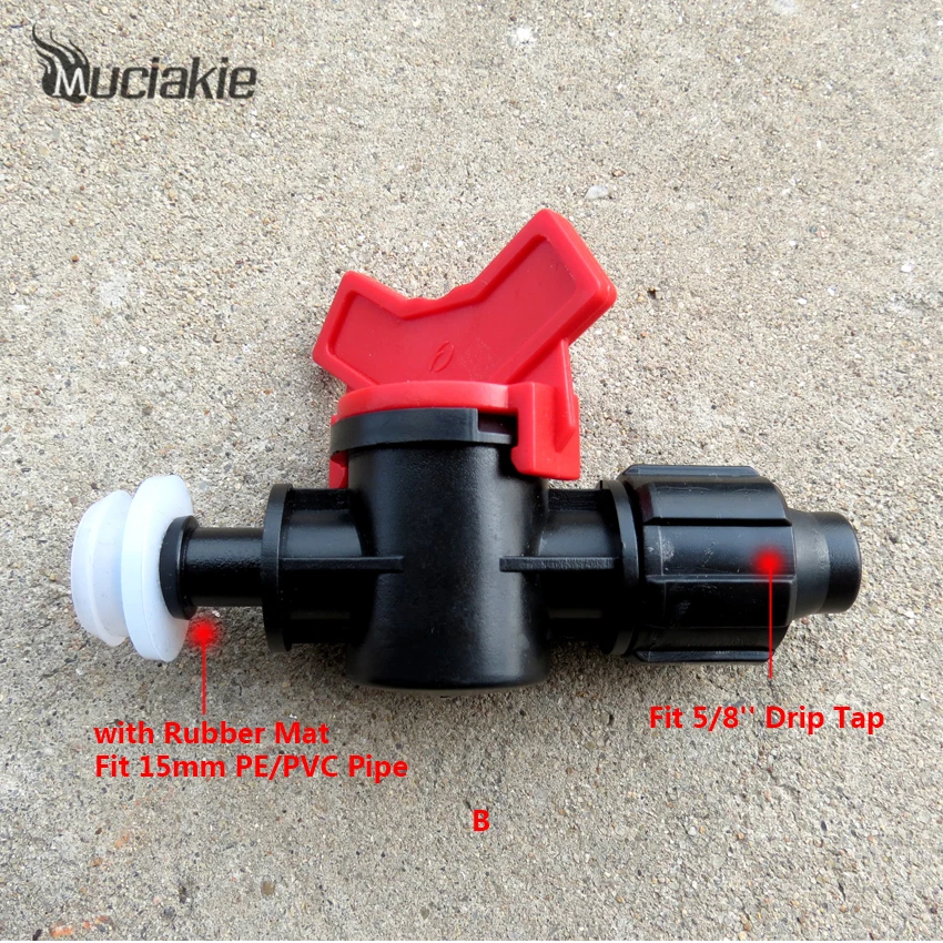 Drip Tape Connector Valve 20 pack For 5//8 Drip Tape