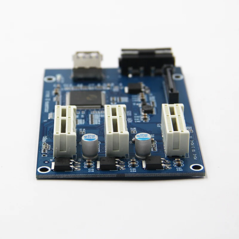 PCI Express E 1X слоты переходная карта 1 в 3 расширительный адаптер 2 слоя PCB плата 60 см USB