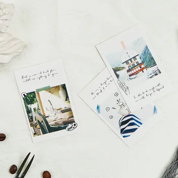 

Multi-use 5.2*8cm 54pcs Mini Card A Little Happiness In Life Design As Scrapbooking Background Party Invitation Cards