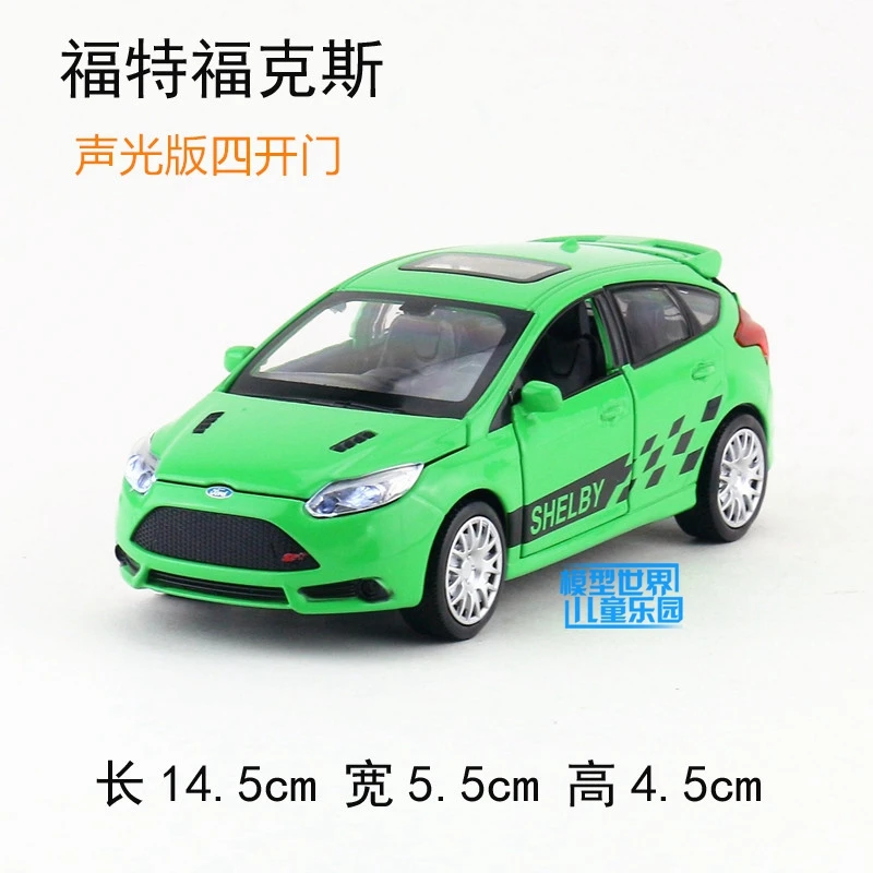 Brand New 1/32 Scale Car Toys FORD Focus ST Sound&Light Diecast Metal