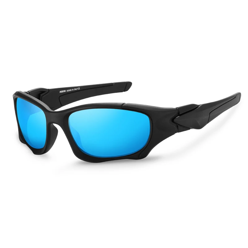 KDEAM, армейские очки, спортивные, поляризационные, солнцезащитные очки, для мужчин, изогнутая, режущая оправа, антистресс, защита объектива, солнцезащитные очки, oculos de sol - Цвет линз: C6