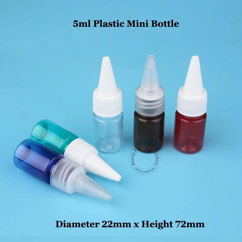 

100pcs/Lot Wholesale Plastic 5ml Mini Lotion Bottle 1/6OZ Cosmetic Emulsion Oil Container Facial Water Pot Small 5g Refillable