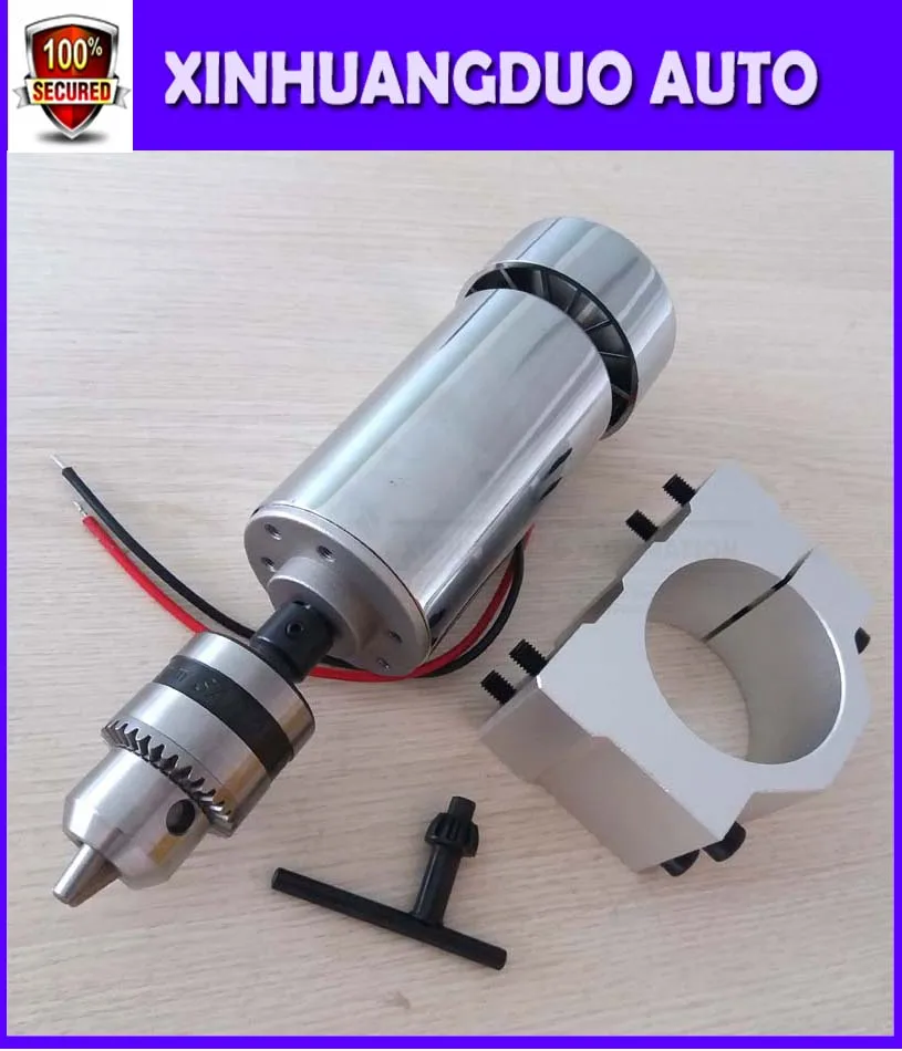 

300W DC Spindle motor DC12-48V 12000rpm Engraving milling grind air-cooling Long mouth tightening 1.5mm - 10mm