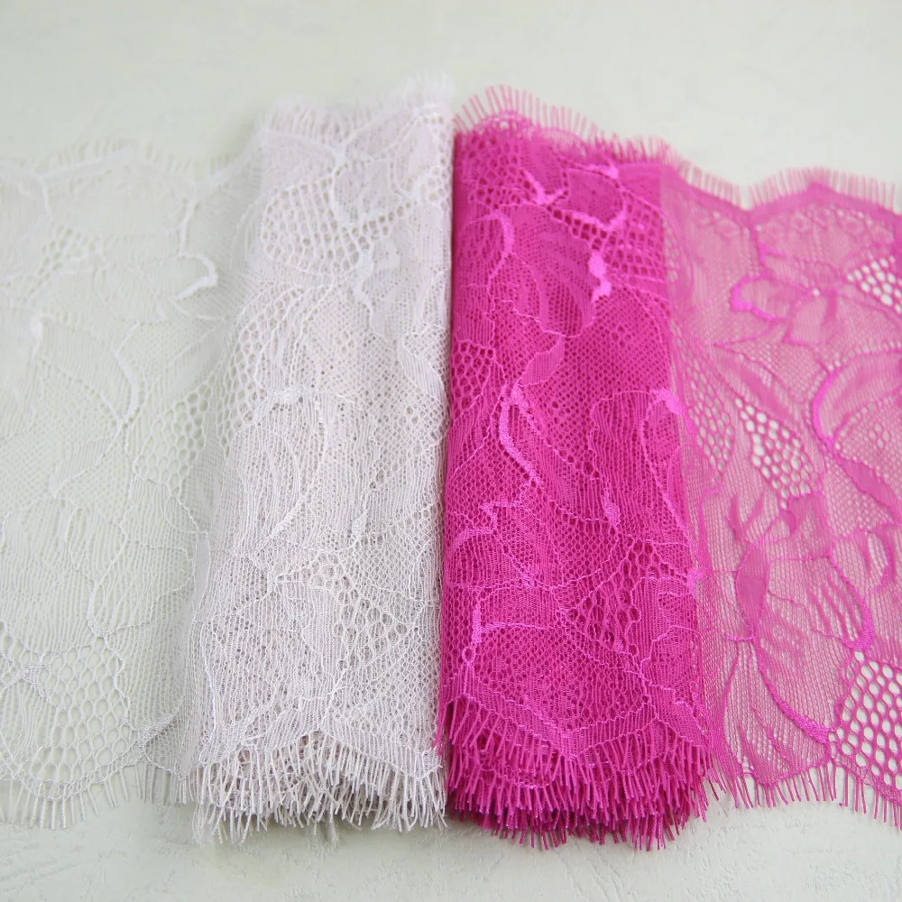 

Eyelash Lace 18cm width one strip about 1.5 meter long non-Elastic non-Stretch crafts Sewing Lace Trim garment accesorries