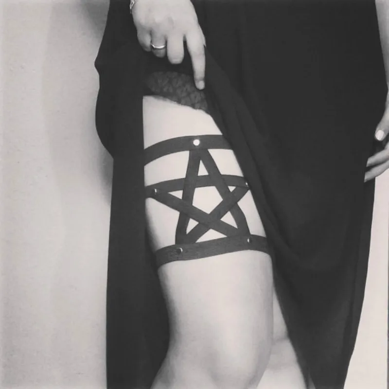 2017 new pastel goth pentagram garter belt gothic bust foot bondage sexy women suspender belt cage bondage lingerie black retail 2017 new pastel goth pentagram garter belt gothic bust foot bondage sexy women suspender belt cage bondage lingerie black retail