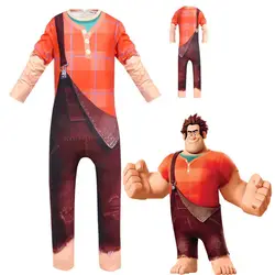Детский костюм для косплея Ральфа из фильма «Wreck It Ральф 2» для мальчиков, комбинезон для Хэллоуина, вечерние ролевые игры