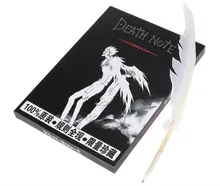 25 pçs/lote Cadernos Death Note Cosplay Ryuuku Notebook e Caneta de Pena