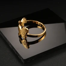 Винтажные кольца в форме бабочки, модные кольца в форме букв для влюбленных из нержавеющей стали, богемные ювелирные изделия, регулируемые открытые кольца-манжеты для женщин
