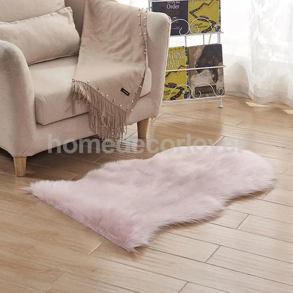 40x60cm Sheepskin Fluffy Skin Faux Fur Fake Rug Mat Rugs For Living Room Bedroom Sofa Floor 