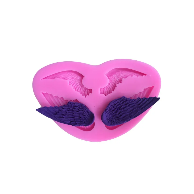 Küche backform 3D Silikon Engel Flügel Form Baby geburtstag Kuchen Form Für Kuchen Dekorieren tools