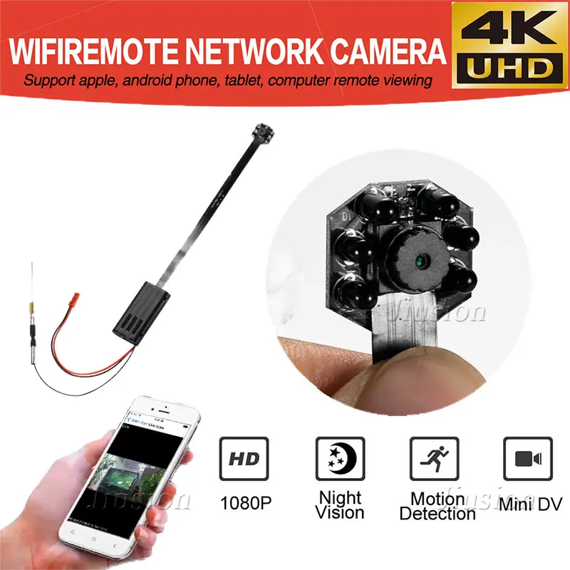 4K wifi DIY Мини камера Модуль ИК ночного видения 1080P HD микро камера датчик движения безопасности Видео Аудио рекордер видеокамера
