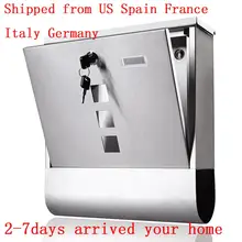 Модный настенный почтовый ящик из нержавеющей стали, почтовый ящик, украшение дома