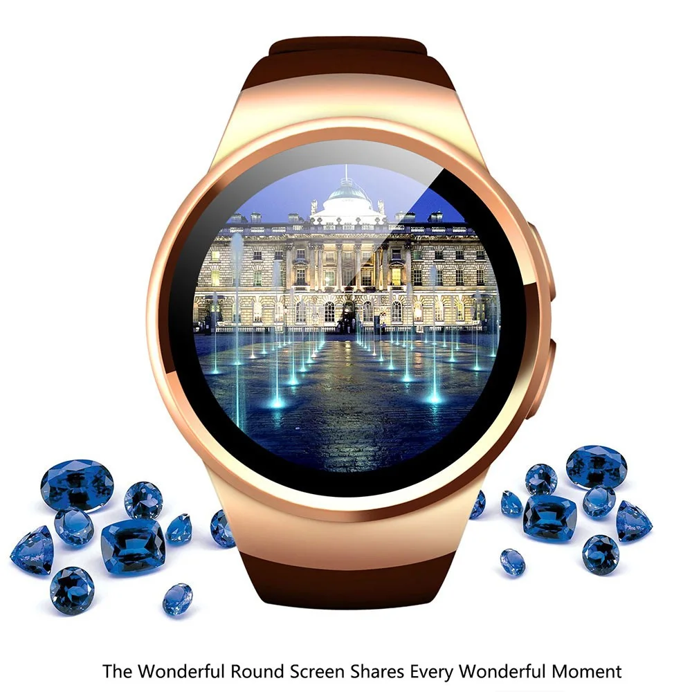 Смарт часы KingWear KW18 с Bluetooth полный экран поддержка SIM карты TF смарт пульсометром