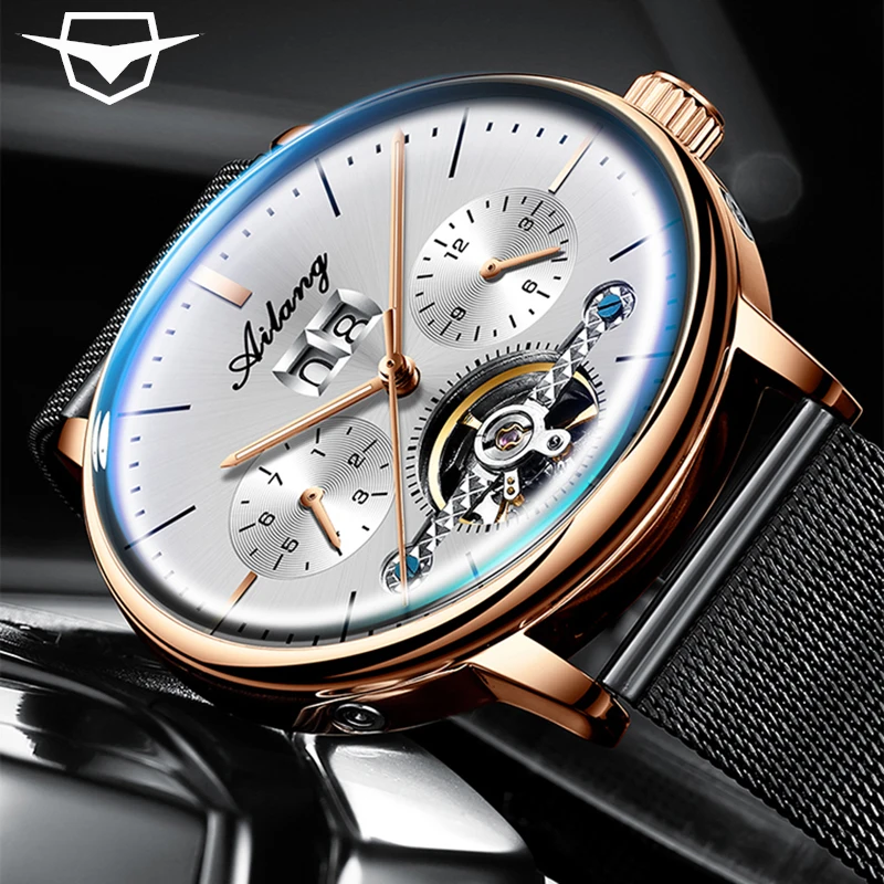 

2019 AILANG Mens Watches Luxury Fashion Brand Mechanical Automatic Tourbillon Watch Men Casual Sports Watch Relogio Masculino