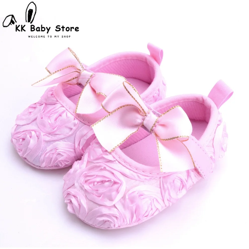 Flower Spring / Autumn Infant Baby Shoes Moccasins Newborn Girls Booties for Newborn 3 Color Available 0-18 Months