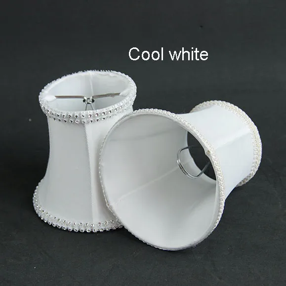 

12cm Cool white color Chandelier Fabric LampShades, Mini Modern wall lamp shades, Clip On