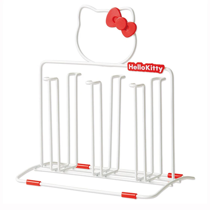 

Stainless Steel Holder Knife Cutting Board Rack Cartoon Hello kitty Pot Rack Lid Storage Racks Kitchen Tools HB