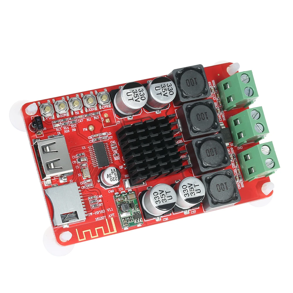 

TPA3116 2*50W Wireless Bluetooth 4.0 Audio Receiver Board Stereo Amplifier Module DC 8-26V with Remote Control