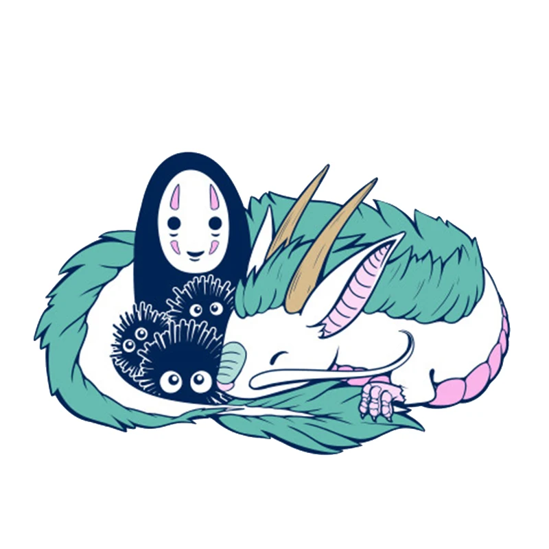 Значок без лица Haku pin Spirited Away soot sprite красивый декоративный значок для фанатов