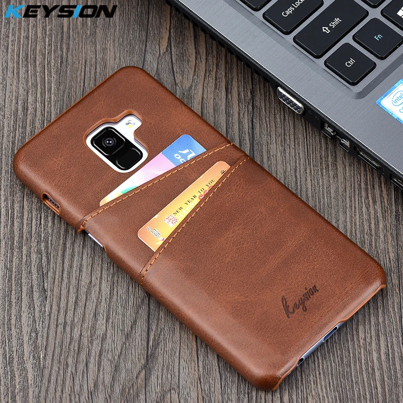 Чехол для телефона KEYSION Samsung Galaxy A8(2018) A8 Plus 2018 кожаный роскошный винтажный кошелек