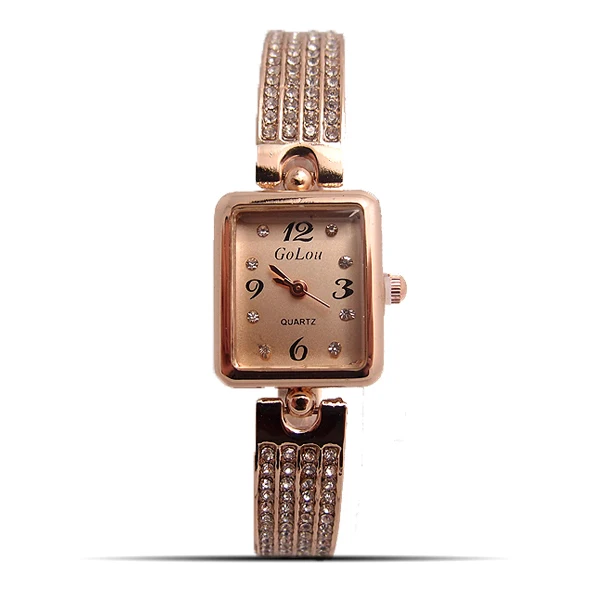 

Hot Sales Rose Gold Bracelet Watch Women Ladies fashion Crystal Dress Quartz Wrist Watch Relogio Feminino GO102