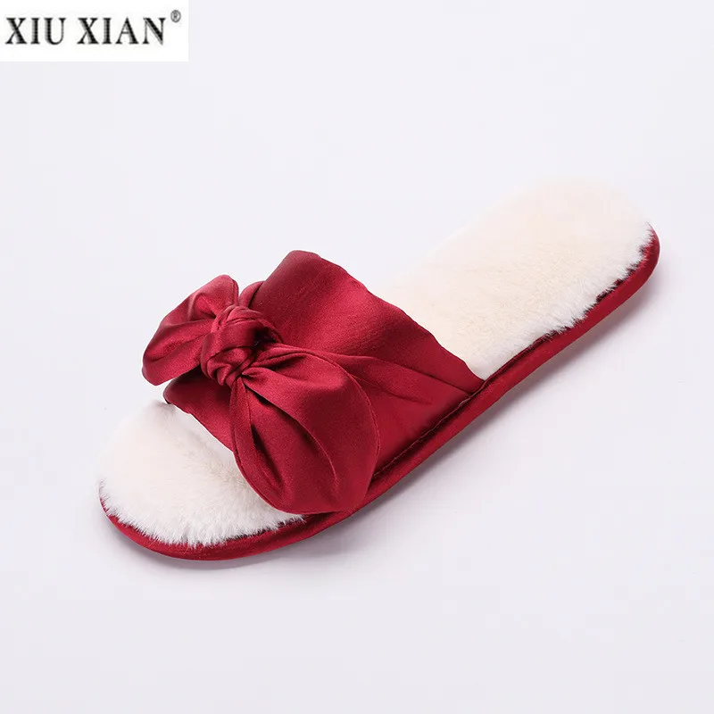 Роскошная обувь для женщин, дизайнерская зимняя домашняя обувь из плюша, женская дизайнерская обувь на плоской подошве, модная теплая