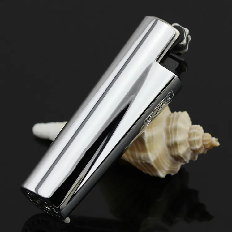 Spain CLIPPER gas lighters,Cool Silver metal refillable lighters,Men's