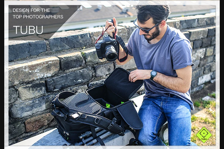 SLR цифровая камера сумка рюкзак Tubu 6098 Профессиональная Большая вместительная камера сумка Противоугонная камера рюкзак 15,6 дюймовый ноутбук