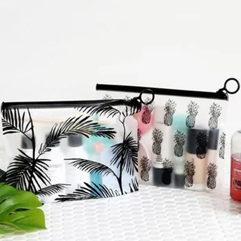 

1 Pcs Simple Leaves Transparent PVC File Folder Document Filing Bag Cosmetic Stationery Card Holders
