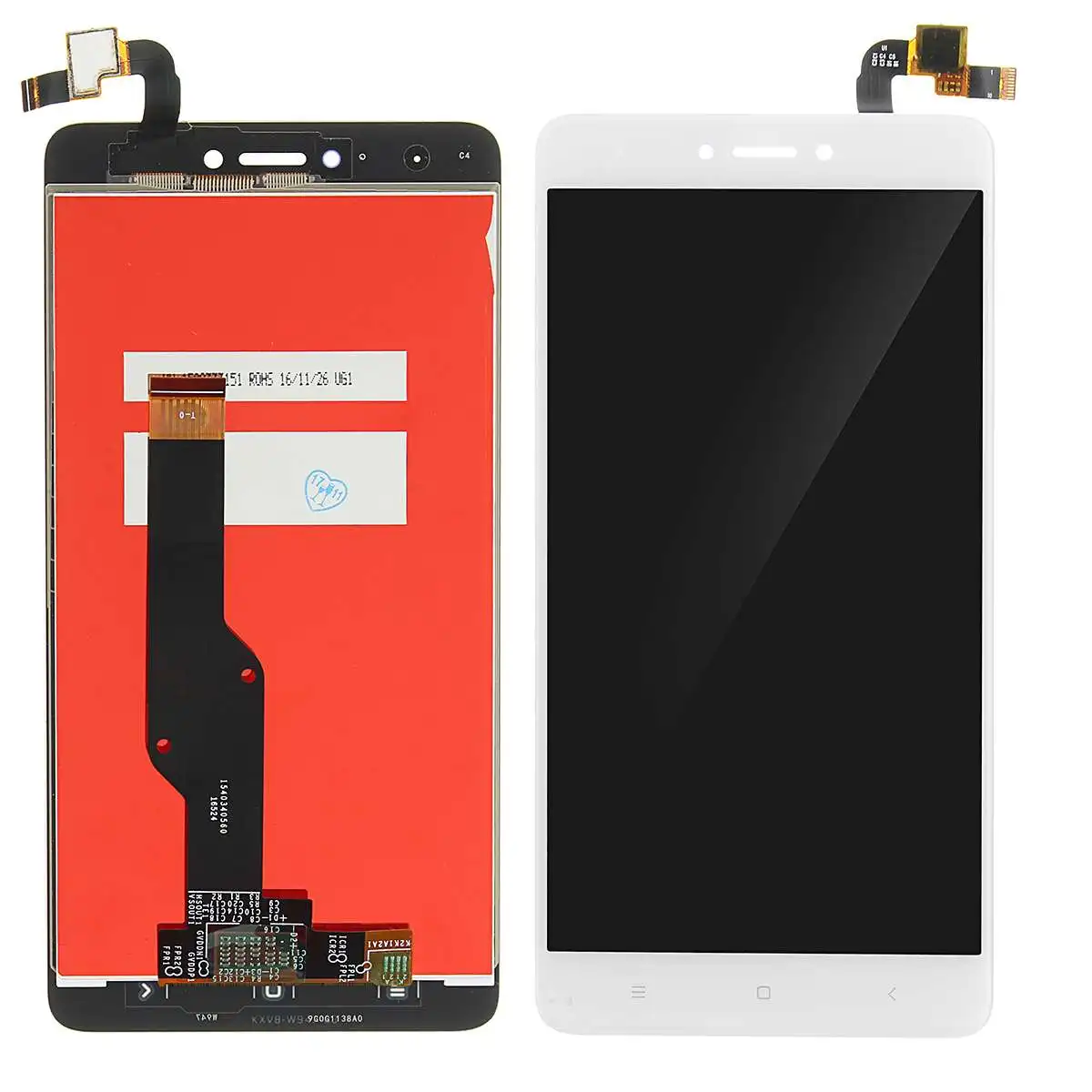 Белый 5,5 дюймовый ЖК-монитор для Xiaomi, дигитайзер, преобразователь, сенсорный экран, сборка, стеклянная панель для Redmi Note 4X/Redmi Note 4 - Цвет: Белый