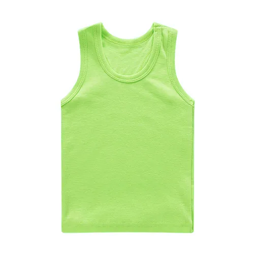 Майка-комбинация для девочек, топ для девушек, детское нижнее белье топы для девочек, топы для детей, хлопковый летний топ, 1 шт./партия, H-FLBE010-1P - Цвет: Зеленый