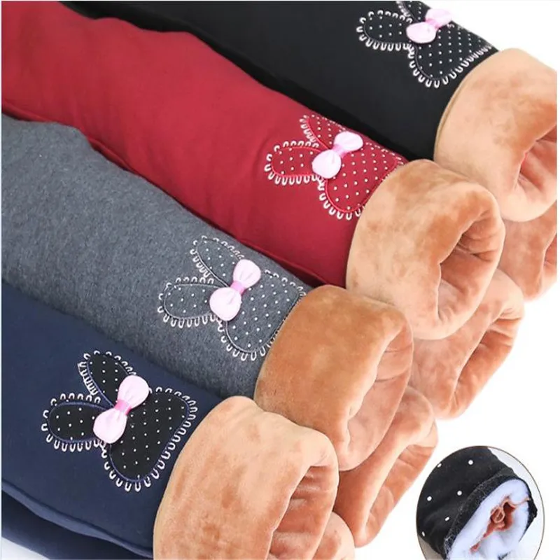 

Children's clothing girls plus velvet pants children's autumn and winter warm leggings three-layer thickening wear trousers
