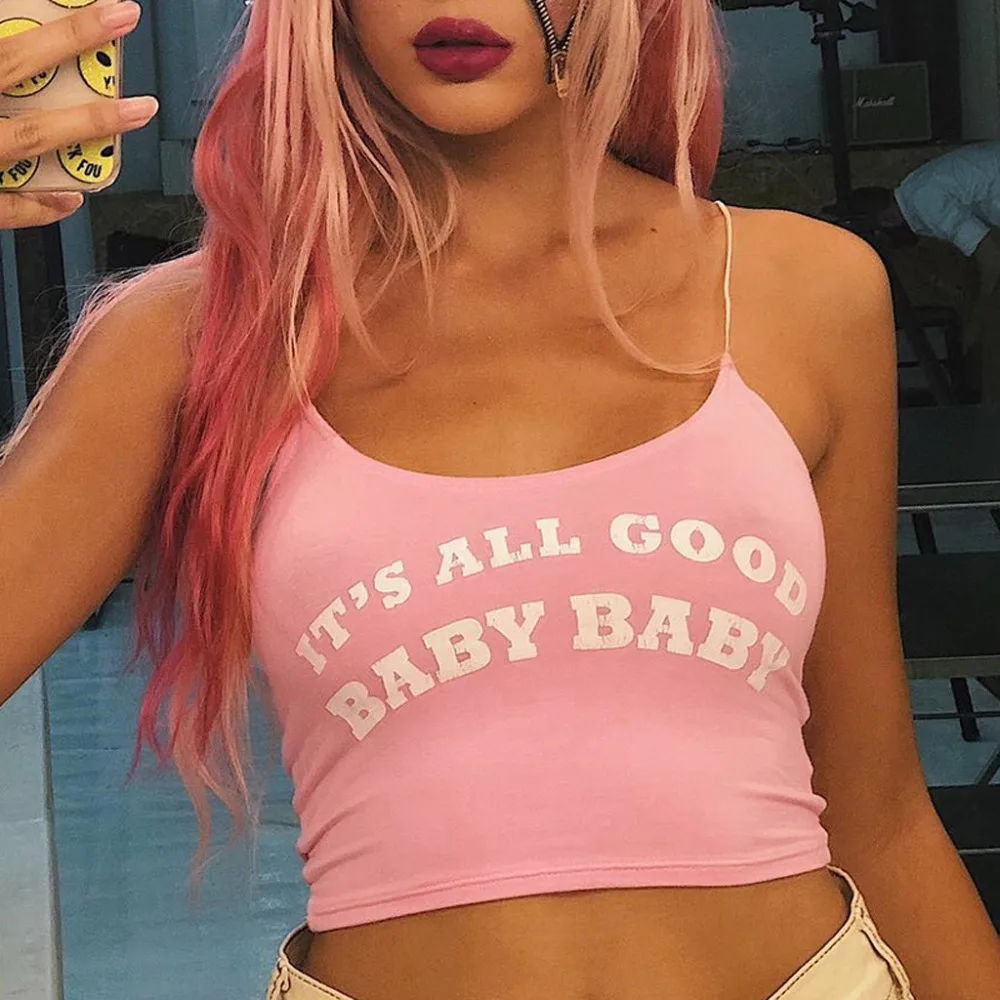 Vetement femme 2019 Модный женский пикантный короткий жилет с буквенным принтом