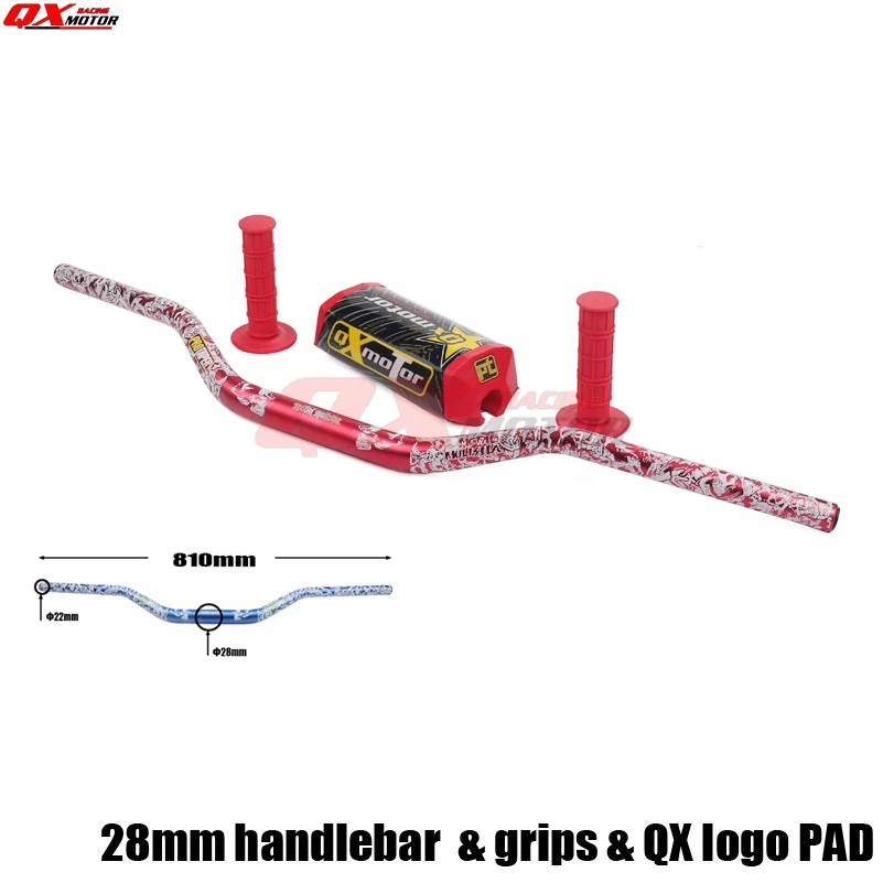 Мотоциклетные алюминиевые ручки 1/4 &quot28 мм с рукояткой и подушкой для CRF RMZ KXF YZ85 YZ125