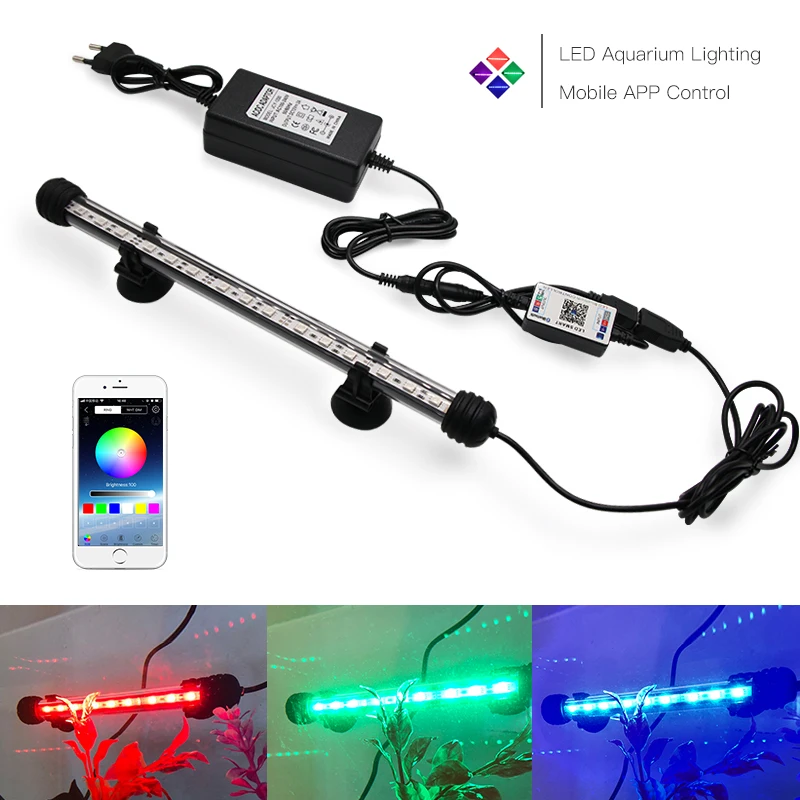 

Zhongji 19-59CM Planted Aquarium Led Lighting Marine RGB Aquarium Light Waterproof Fish Tank Light For Aquarium LED Lamp Turtle