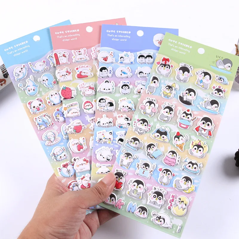 

24 pcs/lot Cartoon Penguin 3D Decorative Stickers Adhesive Stickers DIY Decoration Diary Stationery Stickers Children Gift