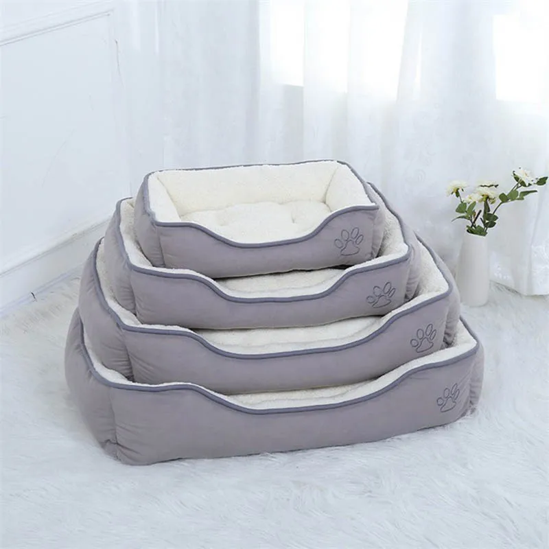 Big Dog Bed Mat Puppy Cushion Soft Fleece Warm Lounger Sofa for Small